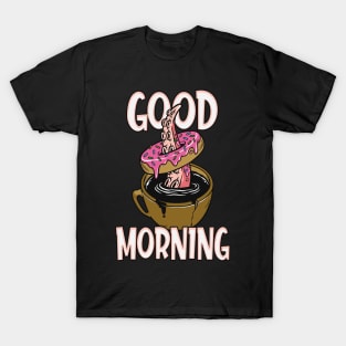 Good Morning Coffee & Donut Kraken T-Shirt